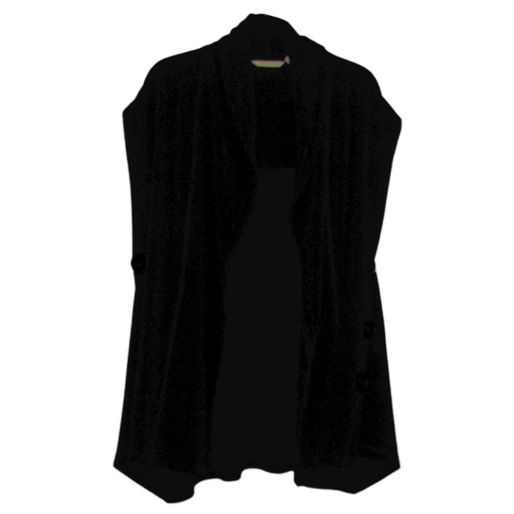 Womens Soft Surroundings Sleeveless Tunic Cardigan Acetate Polyester Blend